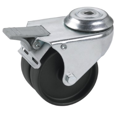 Swivel castor plastic 50mm with front brake (G-ZW/P6-BO) :: 32D-7100 :: 1